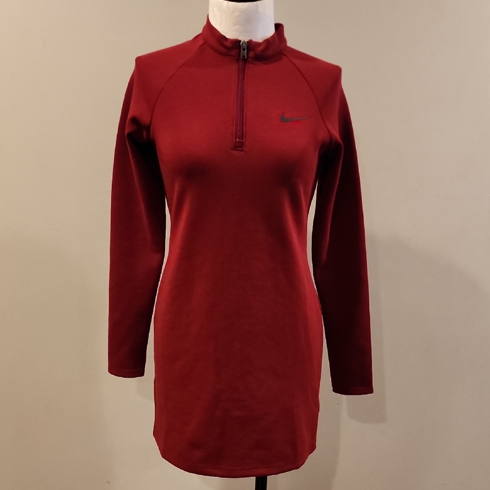 Nike Women's Burgundy Long Sleeve Dress